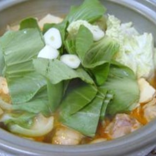 青梗菜と豆腐の四川風鍋